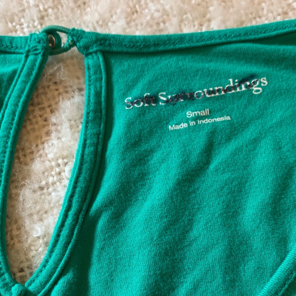 Soft Surroundings Teal Women's jumpsuit Medium NWOT - Picture 4 of 6